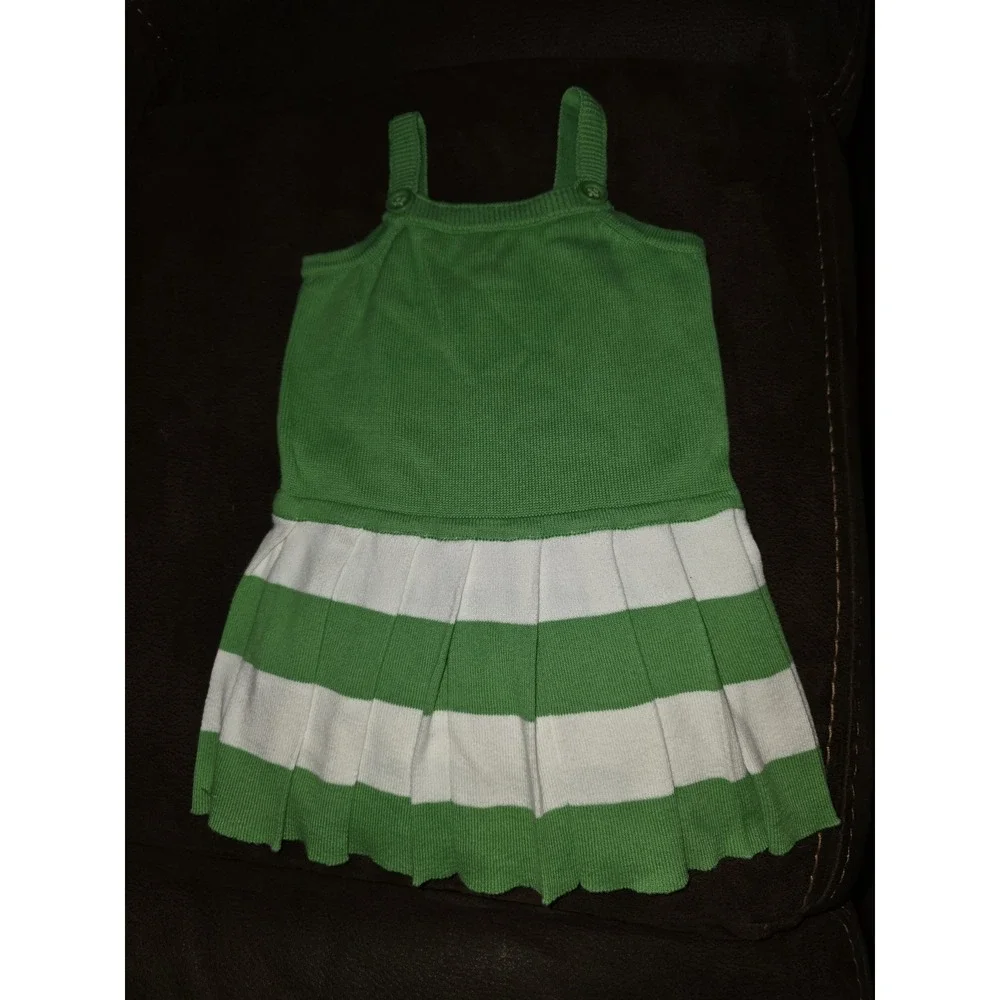 Gymboree flower showers green sweater dress size 18 24 months